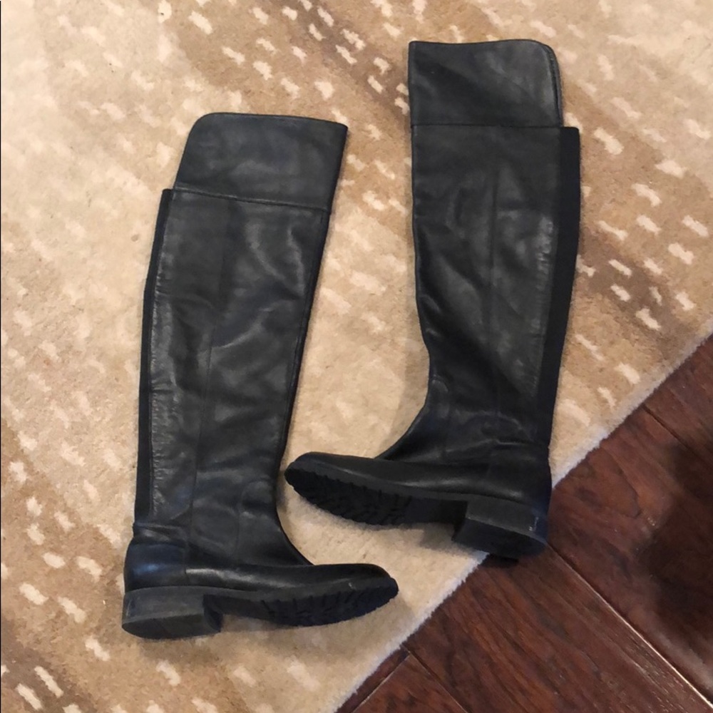 Over the knee black boots